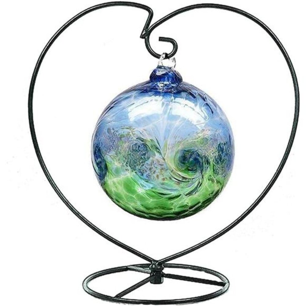 Black Heart Iron Ornament Display Stand Hanging Air Plant Terrarium Holder